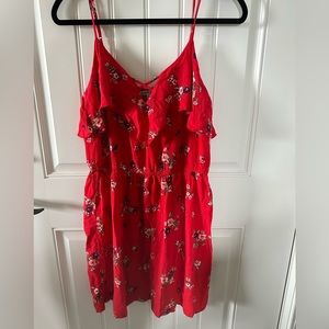 Charlotte Russe Sundress; size medium beautiful red floral print sundress  $10